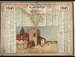 Almanach  Calendrier  P.T.T  -  La Poste -  1941  - Maison De Pecheur - Grossformat : 1941-60