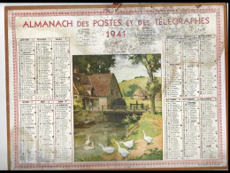 Almanach  Calendrier  P.T.T  -  La Poste -  1941  -  Scene Champetre - Tamaño Grande : 1941-60