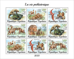 Togo 2023, Prehistoric Men, Dinosaurs, Mammuth, 9val In BF - Prehistory