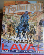 Affiche 4eme  Salon De La Bande-Dessinée De Laval 1995 Par Le Dessinateur Colin Wilson  Format 27x 36.5 Cm - Affiches & Posters