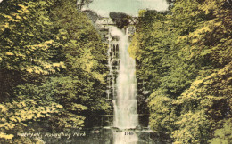 LEEDS, YORKSHIRE, ROUNDHAY PARK, WATERFALL, BRIDGE, ENGLAND, UNITED KINGDOM, POSTCARD - Leeds