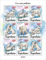 Togo 2023, Animals, Polar Bears, 9val In BF - Bären