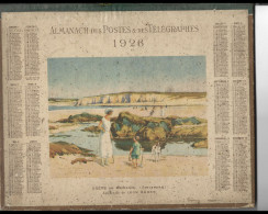 Almanach  Calendrier  P.T.T  -  La Poste -  1926  -  Greve De Kerlor Finistere Aquarelle De Leon Roger - Grossformat : 1921-40