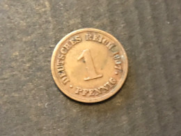 Münze Münzen Umlaufmünze Deutschland Kaiserreich 1 Pfennig 1907 Münzzeichen D - 1 Pfennig