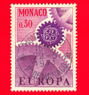 Principato Di MONACO - Usato - 1967 - Europa - Ingranaggi Ad Incastro, Ruota Motrice Con Emblema CEPT -  0.30 - Usados