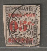 MARTINIQUE - N°24 Obl (1891-92) Timbres-taxe Surchargé : 05 Sur 15c Noir - Usados