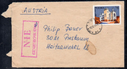 POLAND 1981 SOLIDARITY SOLIDARNOSC PERIOD MARTIAL LAW NIE CENZUROWANO NOT CENSORED MAUVE CACHET BYTOM TO PRESBAUM AUSTRI - Lettres & Documents