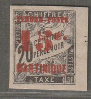 MARTINIQUE - N°25 * (1891-92) Timbres-taxe Surchargé : 15 Sur 20c Noir - Neufs