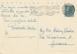 INTERO POSTALE 1953 L.20 TIMBRO VIAREGGIO LUCCA (XT726FR - Interi Postali