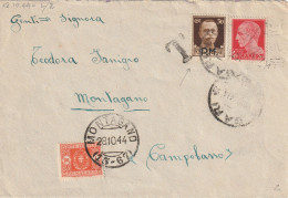 LETTERA 1944 LUOGOTENENZA C.30 PM +20+SEGNATSSE L.1 TIMBRO MONTAGNANO  (XT303R - Marcophilia