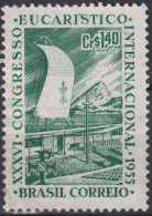 1955 Brasilien ** Mi:BR 881, Sn:BR 825, Yt:BR 607, XXXVI Eucharistic Congress, Eucharistic Congress - Nuovi