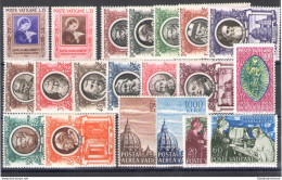 1953 Vaticano, Francobolli Nuovi, Annata Completa 22 Valori, 18 Di Posta Ordinar - Annate Complete