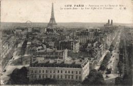 FRANCE - Paris - Panorama Vers Le Champs De Mars - La Grande Rome - La Tour Eiffel - Carte Postale Ancienne - Notre-Dame De Paris