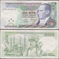 TURKEY - 10.000 Lira L.1970 (1982) P# 199c Europe Banknote - Edelweiss Coins - Turquia