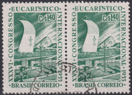 1955 Brasilien ° Mi:BR 881, Sn:BR 825, Yt:BR 607, XXXVI Eucharistic Congress, Eucharistic Congress - Used Stamps