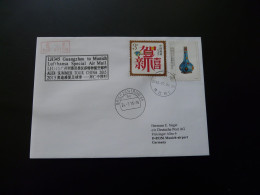 Lettre Vol Special Flight Cover Guangzhou To Munchen Audi Summer Tour China Lufthansa 2015 - Storia Postale