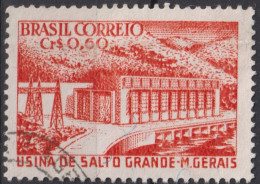 1956 Brasilien ° Mi:BR 889, Sn:BR 832, Yt:BR 615, Inauguration Of The Hydroelectric Power Plant Of Salto Grand - Usati