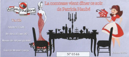 Ticket D'Entrée - Théâtre "La Comtesse Vient Diner Ce Soir" Compagnie Amphithéâtre Gurgy 2021 - Biglietti D'ingresso