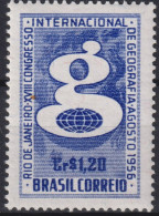 1956 Brasilien *F  Mi:BR 890, Sn:BR 834, Yt:BR 616, Publicity Of The 18th International Congress Of Geography - Nuovi