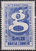 1956 Brasilien ° Mi:BR 890, Sn:BR 834, Yt:BR 616, Publicity Of The 18th International Congress Of Geography - Gebruikt