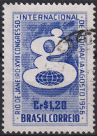 1956 Brasilien ° Mi:BR 890, Sn:BR 834, Yt:BR 616, Publicity Of The 18th International Congress Of Geography - Gebraucht