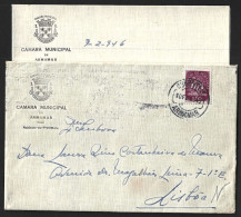 Carta Da Câmara De Armamar. Obliteração De Armamar 1945. Stamp Caravelas. Letter Armamar Chamber.Stamp Caravelas. - Lettres & Documents