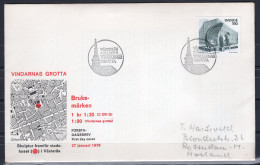 Sweden 1976 FDC Cave Of The Winds - Cartas & Documentos