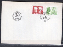 Sweden 1977 FDC Nobel Price WInners - Cartas & Documentos