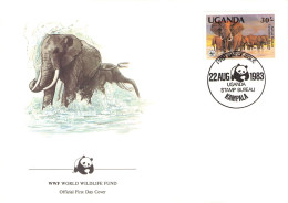 UGANDA - FDC 1983 ELEFANT 30Sh WWF / 6076 - Ouganda (1962-...)