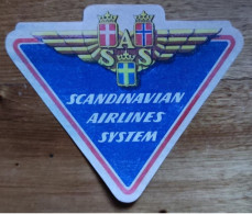 Scandiavian Airlines Baggagge Label Etiquette Valise - Aufklebschilder Und Gepäckbeschriftung