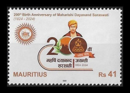 Mauritius 2024 1v MNH Stamp Set - 200th Birth Anniversary Of Maharishi Dayanand Saraswati - Mauritius (1968-...)