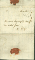 Nord Marque Postale LILLE 15,5x3,5 Lenain N°19 écrite En Flamand Pour Bruges Taxe Manuscrite 3 - 1701-1800: Vorläufer XVIII