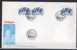 Sweden 1976 FDC Birds Razorbill Auk Alk - Storia Postale