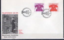 Sweden 1976 FDC 100 Years Telephone - Briefe U. Dokumente