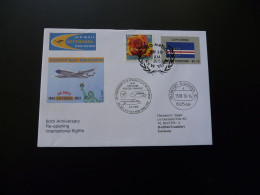Lettre Vol Special Flight Cover New York Frankfurt 60 Years Reopening Of Lufthansa 2015 - Lettres & Documents