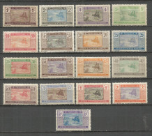 MAURITANIA COLONIA FRANCESA YVERT NUM. 17/33 * SERIE COMPLETA CON FIJASELLOS - Unused Stamps