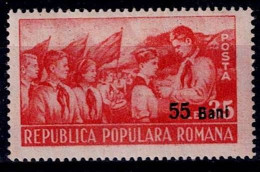 ROMANIA 1952 TWO YEARS OF YOUNG PIONEERS MI No 1347 MLH VF!! - Unused Stamps
