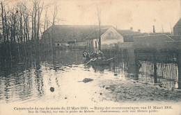 MELSELE  CATASTROPHE DU RAZ DE MAREE DU 12 MARS 190§   RUE DE L'HOPITAL VUE VERS LE POLDER DE MELSELE        LONDON - Beveren-Waas