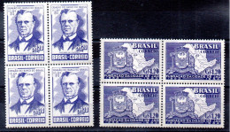 Brasil Bloques De Cuatro Nº Yvert 535 + 542 ** - Unused Stamps