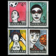 DENMARK 2002 - #1244-7 Youth Sports Set Of 4 MNH Gum Fault - Unused Stamps