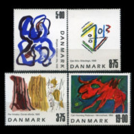 DENMARK 1998 - Scott# 1102-5 Modern Paintings Set Of 4 MNH - Unused Stamps