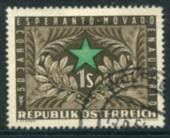 AUSTRIA 1954 Esperanto Movement Used.  Michel 1005 - Usados