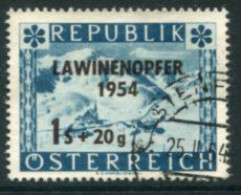 AUSTRIA 1954 Avalanche Relief Fund Used.  Michel 998 - Oblitérés