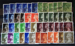Great Britain  - 58 " Machin EII " Differents Values Stamps Used - Machin-Ausgaben
