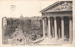 FRANCE - Paris - Vue Générale Sur L'église De La Madeleine Et Boulevard Malesherbes - Animé - Carte Postale Ancienne - Kirchen