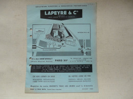 CATALOGUE - LAPEYRE & Cie 1961 - Bricolage / Technique