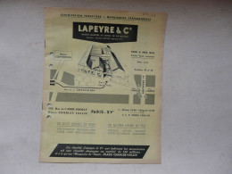CATALOGUE - LAPEYRE & Cie 1959 - Bricolage / Technique
