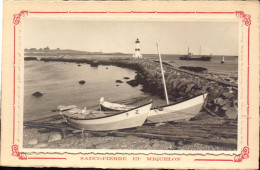 Saint-Pierre-et-Miquelon, La Jetée, Le Phare, Carte De Voeux, Souhaits  (double) - Saint-Pierre-et-Miquelon