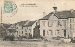 Aumont * La Place Du Village Et L'hôtel De Ville * La Lozère Illustrée * Villageois - Aumont Aubrac