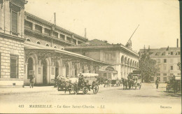 CPA CP Marseille La Gare St Saint Charles 413 LL Selecta Attelage Belle Animation - Stationsbuurt, Belle De Mai, Plombières